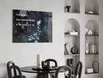 DC glass print bringing motivational edge to a study