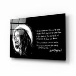 Music-icon panel anchoring a creative loft wall