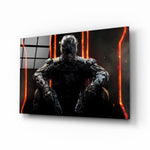 FPS tribute panel anchoring a man cave wall