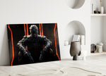 Call of Duty artwork styled in a home cinema interior