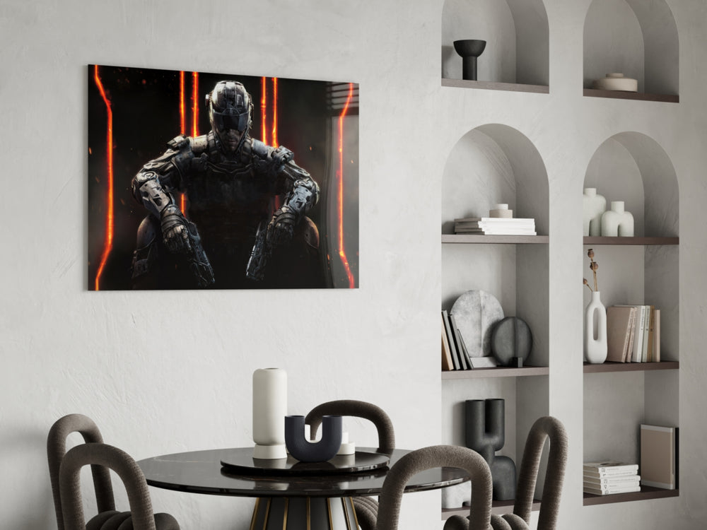 FPS yatay panel against a moody dark-painted accent wall