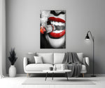 Burn the Money artwork styled in a designer office interior
