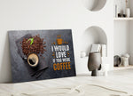 Coffee Quote artwork styled in a creative loft interior