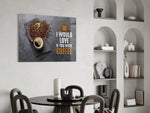Café yatay panel against a moody dark-painted accent wall