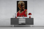 Michael Jordan Glass Wall Art.