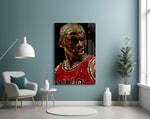 NBA glass print bringing Bulls edge to a home gym
