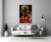 Michael Jordan Typography artwork styled in a teen's bedroom interior