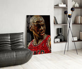 NBA panel against a moody dark-painted accent wall