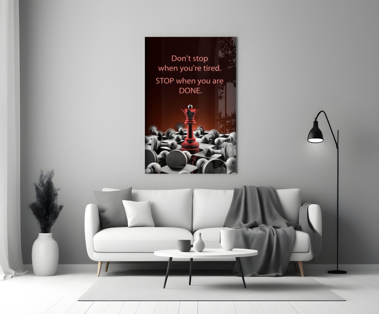 Don't Stop Glass Wall Art.