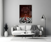 Don't Stop artwork styled in a creative loft interior