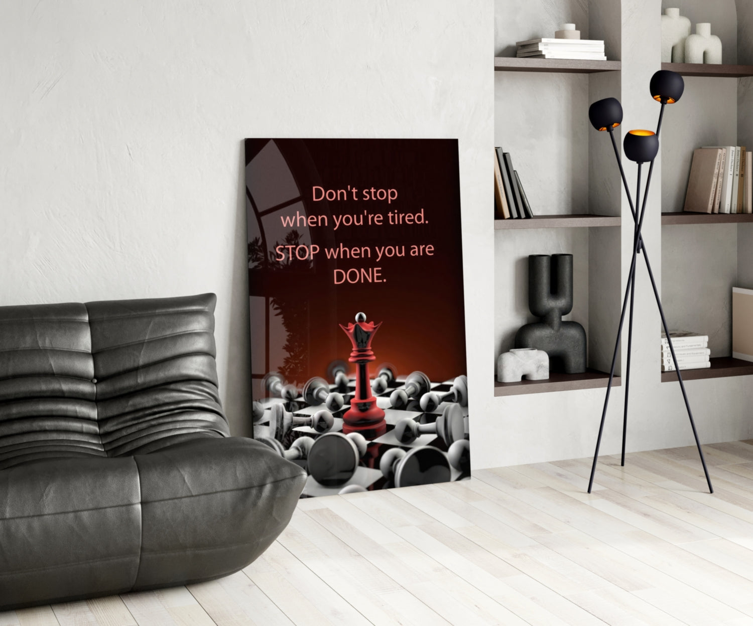 Don't Stop Glass Wall Art.