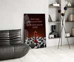 Strategy panel against a moody dark-painted accent wall