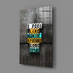 Motivational typography panel anchoring a designer office wall