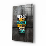 Dreams Come True glass wall art in a modern creative loft