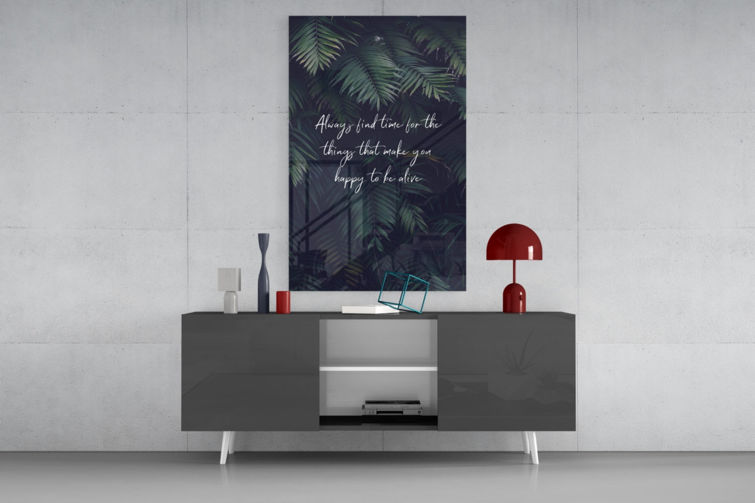 Secret of Happiness Glass Wall Art.