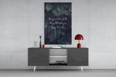 Secret of Happiness Glass Wall Art.