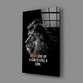 Motivational wildlife panel anchoring a home gym wall