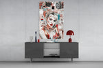 Harley Quinn Glass Wall Art.