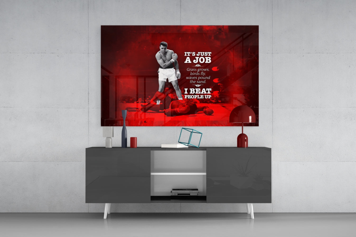 Muhammad Ali Glass Wall Art.