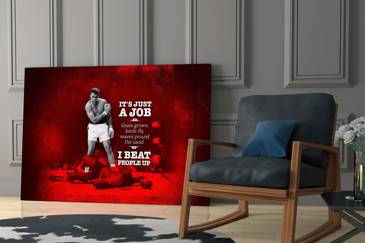 Muhammad Ali Glass Wall Art.