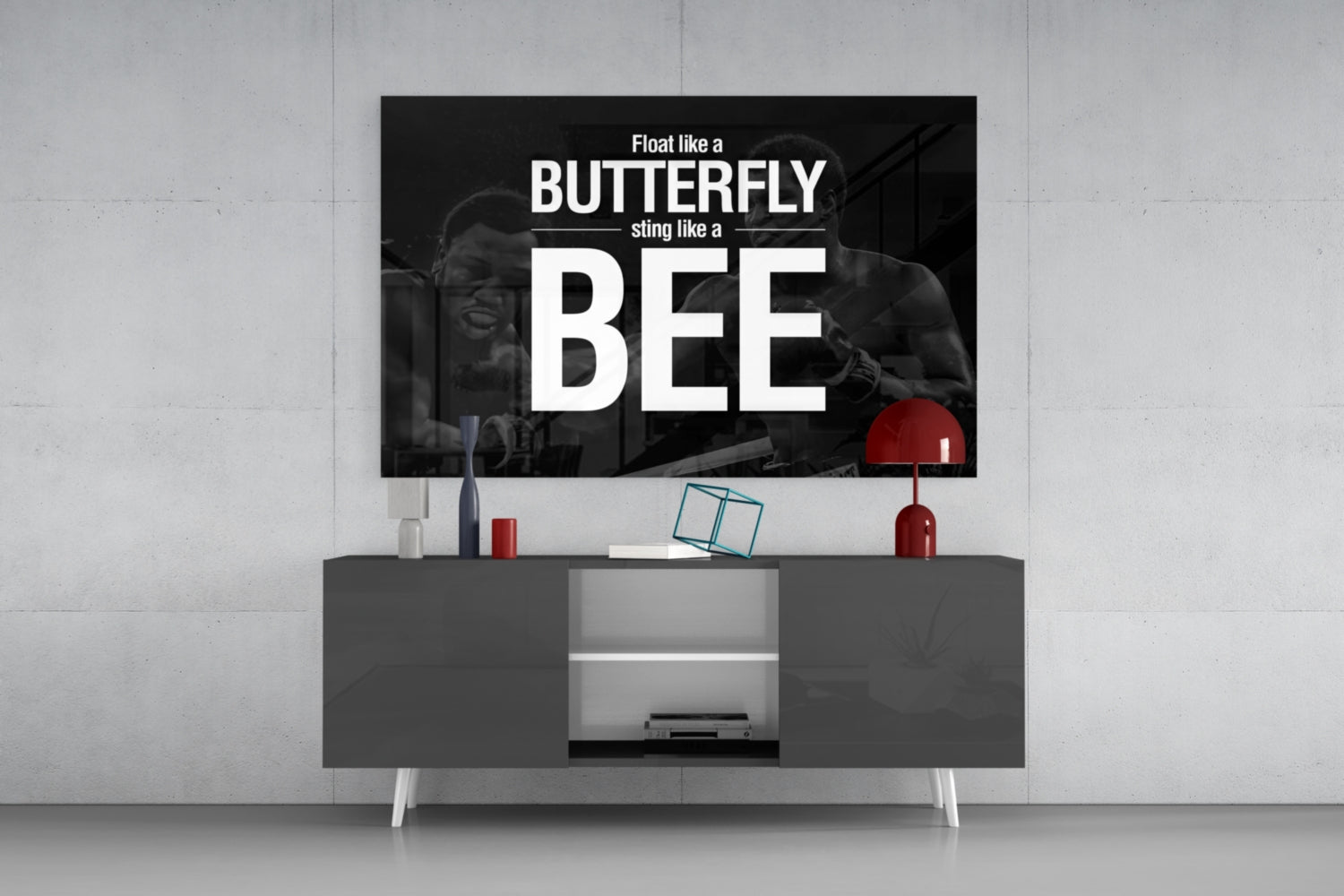 Muhammad Ali Glass Wall Art.