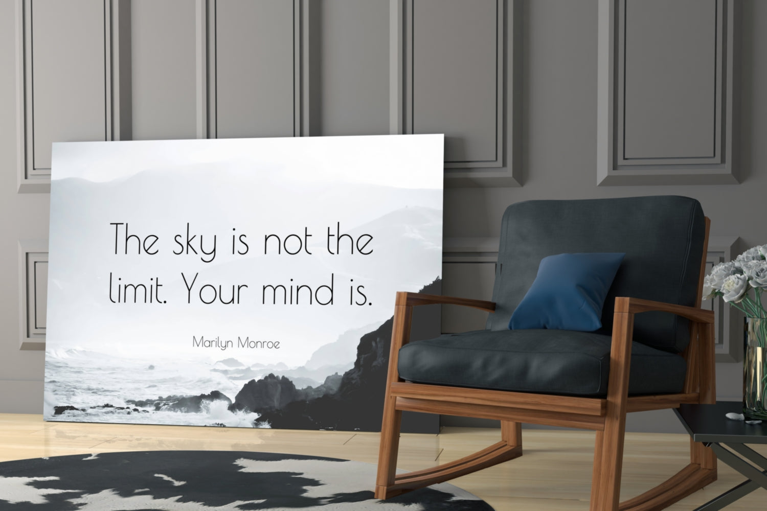 Words of Marilyn Monroe Glass Wall Art.