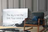 Cinematic artwork in a hospitality interior