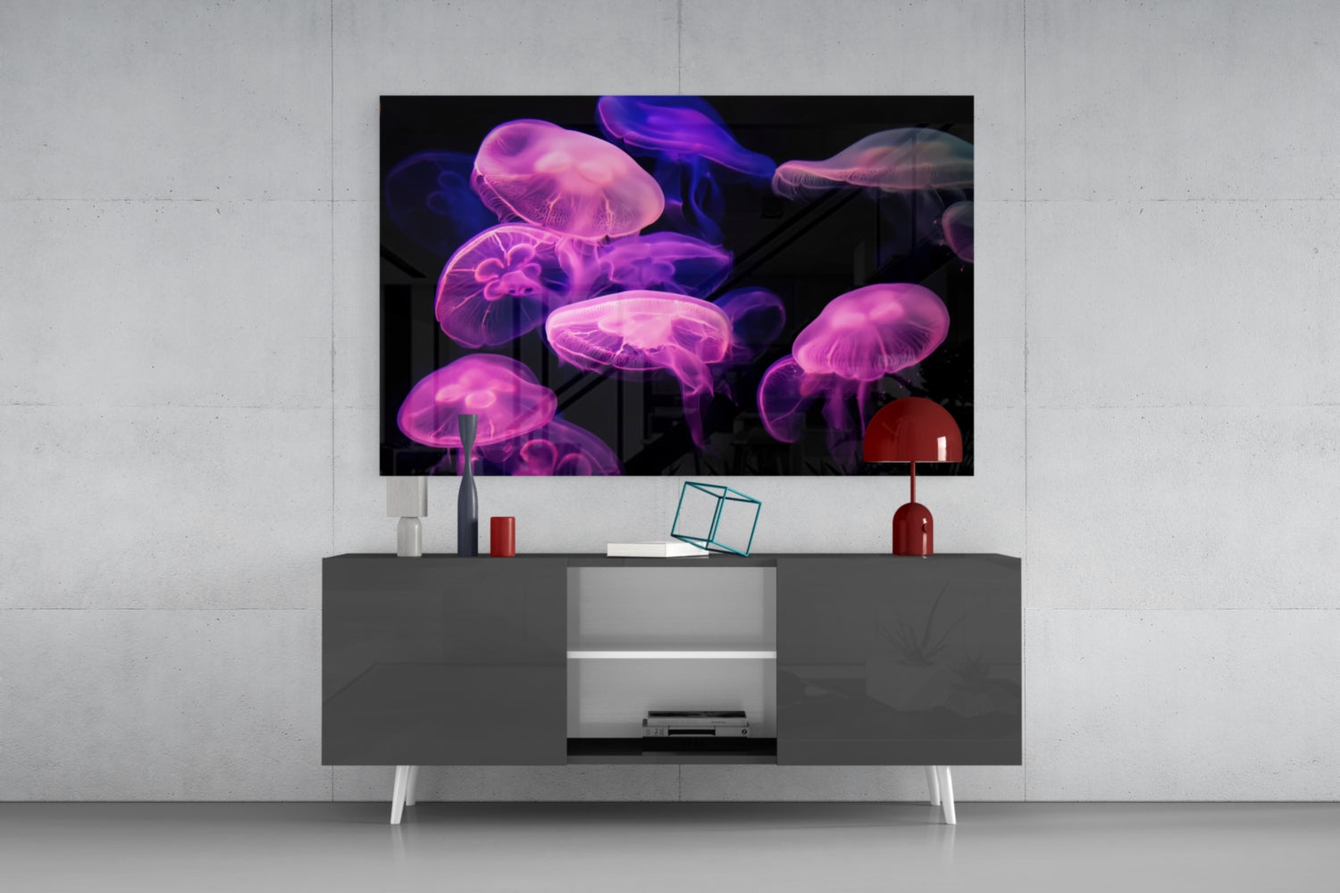 Jellyfish Glass Wall Art.