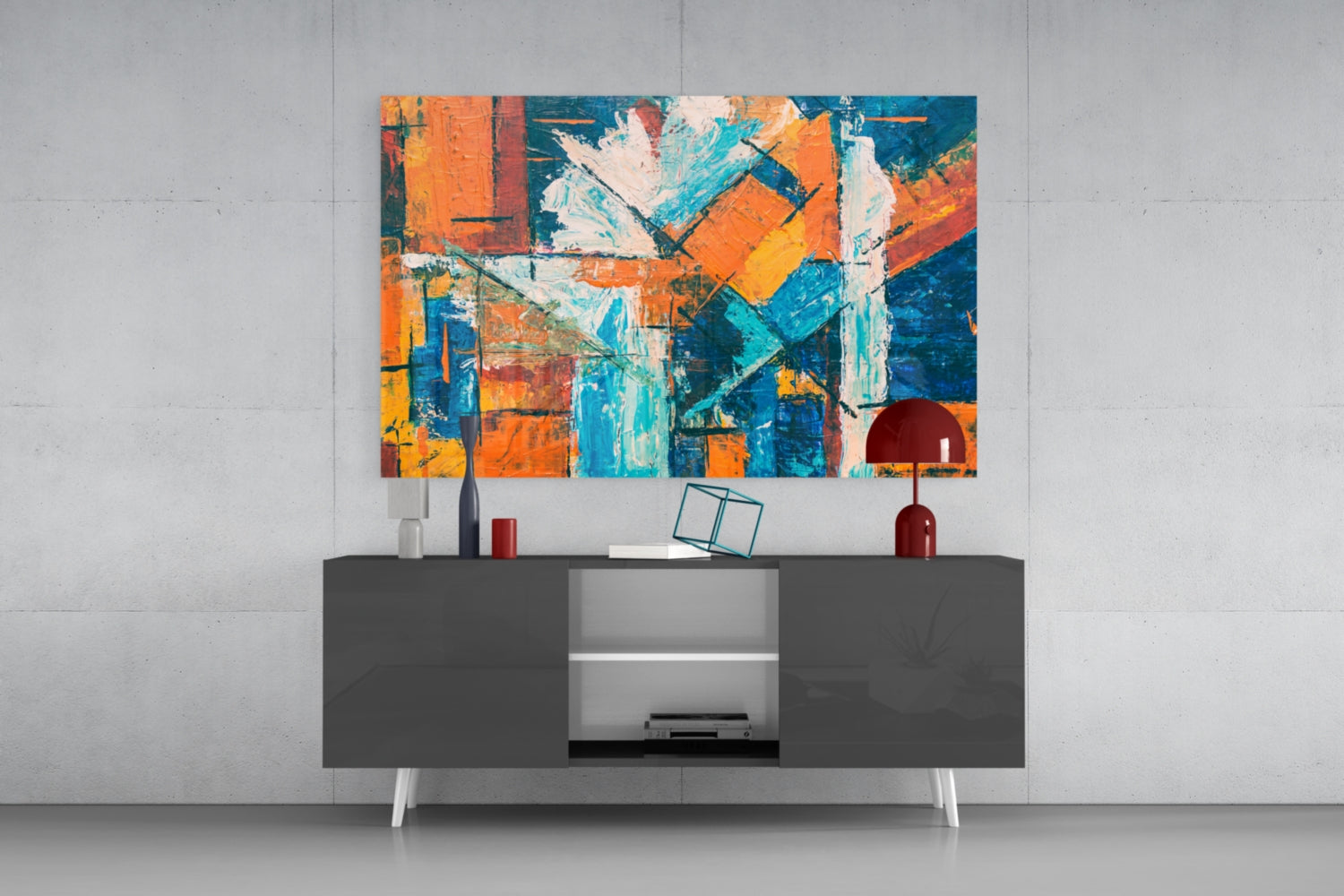 Orange Dream Glass Wall Art.
