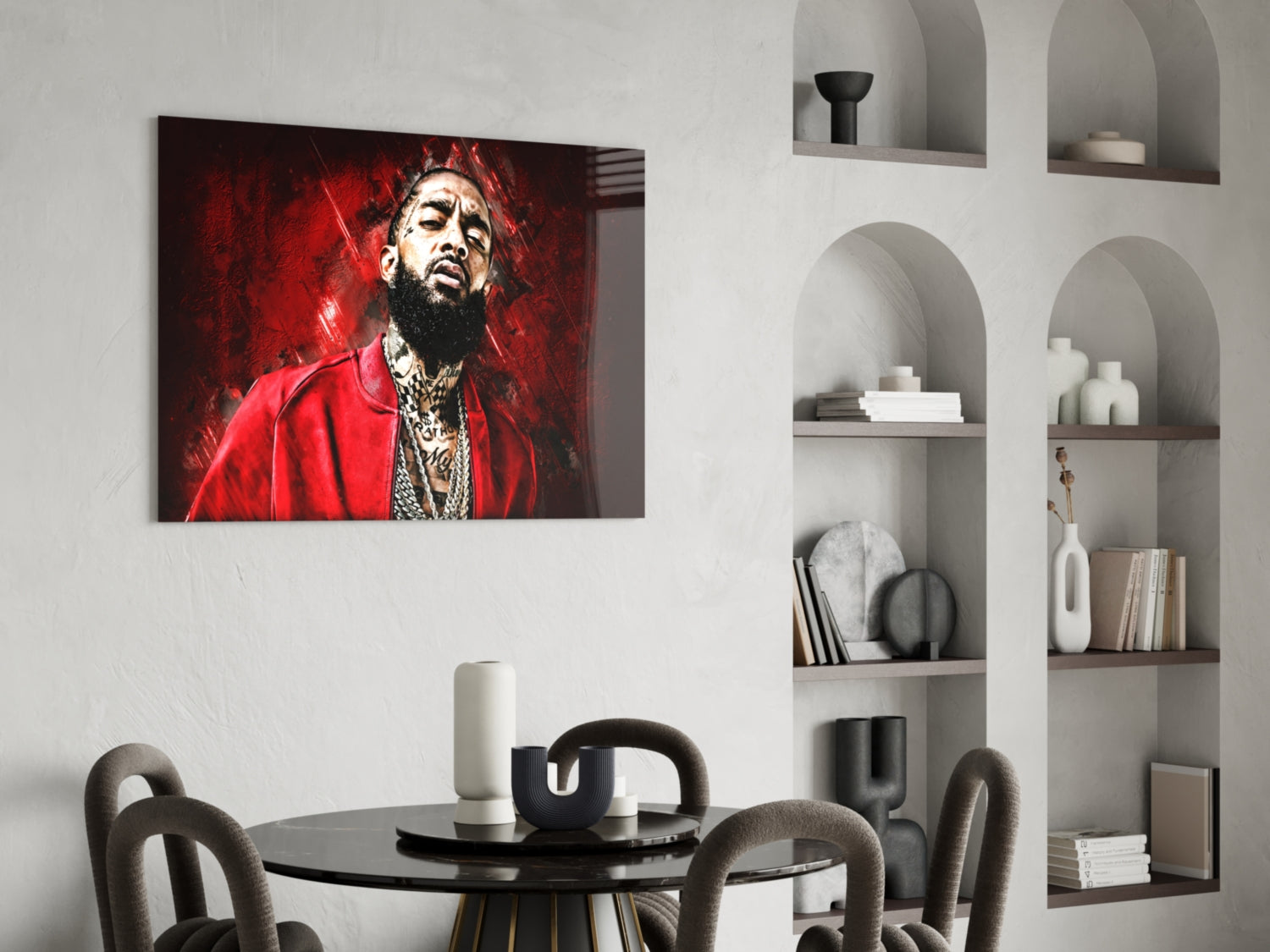 Nipsey Hussle Glass Wall Art.