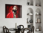 Hip-hop yatay panel against a moody dark-painted accent wall