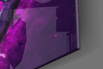 Cinematic artwork in a Lakers-leaning home interior