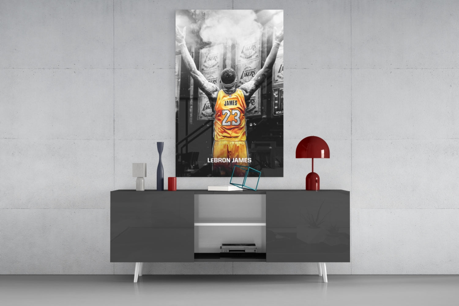 Lebron James Glass Wall Art.