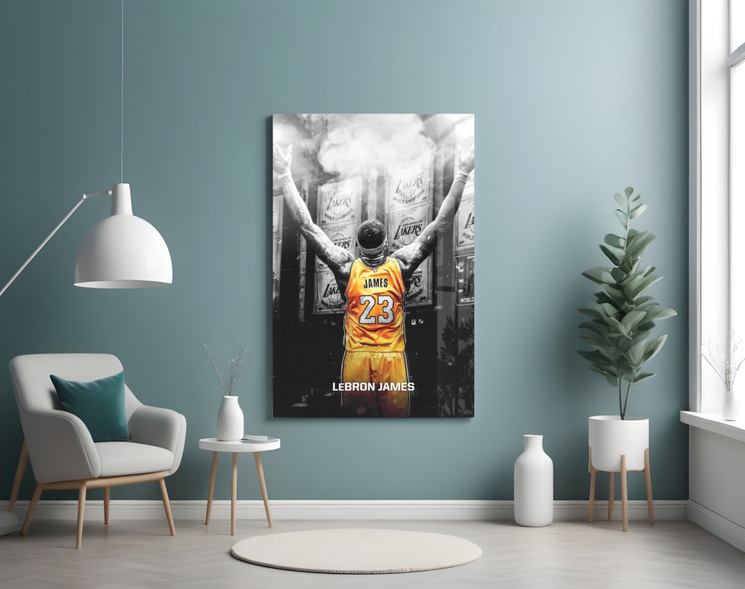 Lebron James Glass Wall Art.