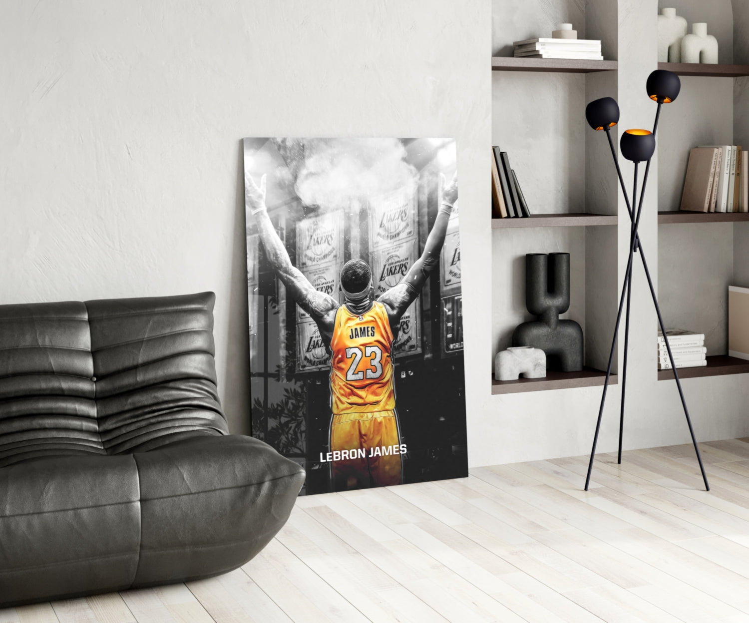 Lebron James Glass Wall Art.