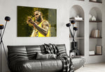 LeBron Celebration artwork styled in a teen's bedroom interior