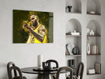 NBA glass print bringing celebration edge to a home gym