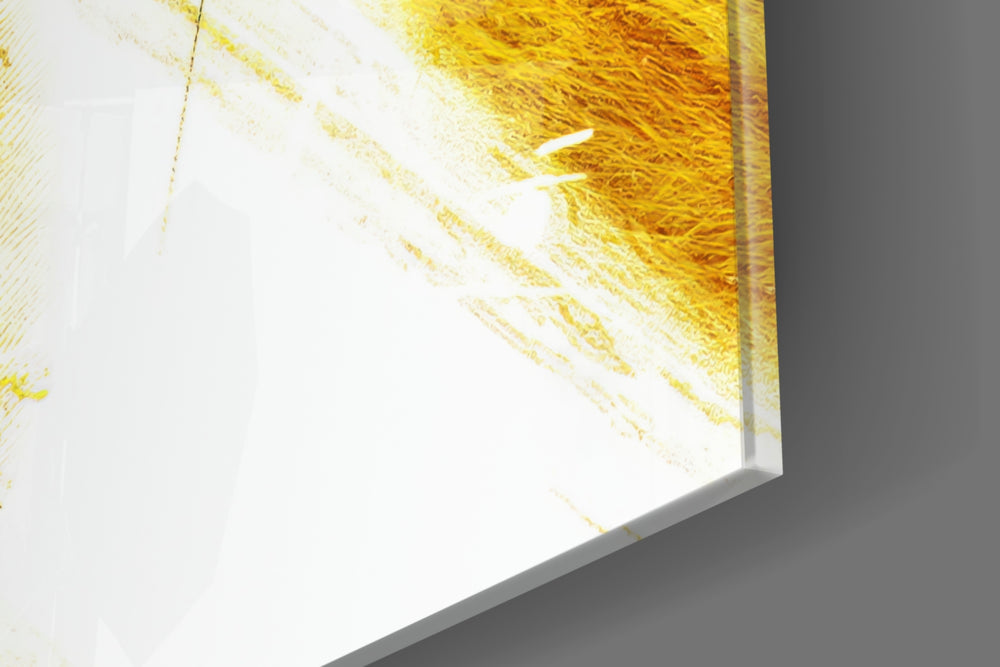 LeBron James Comic Drive glass wall art catching light to reveal its painted speed lines