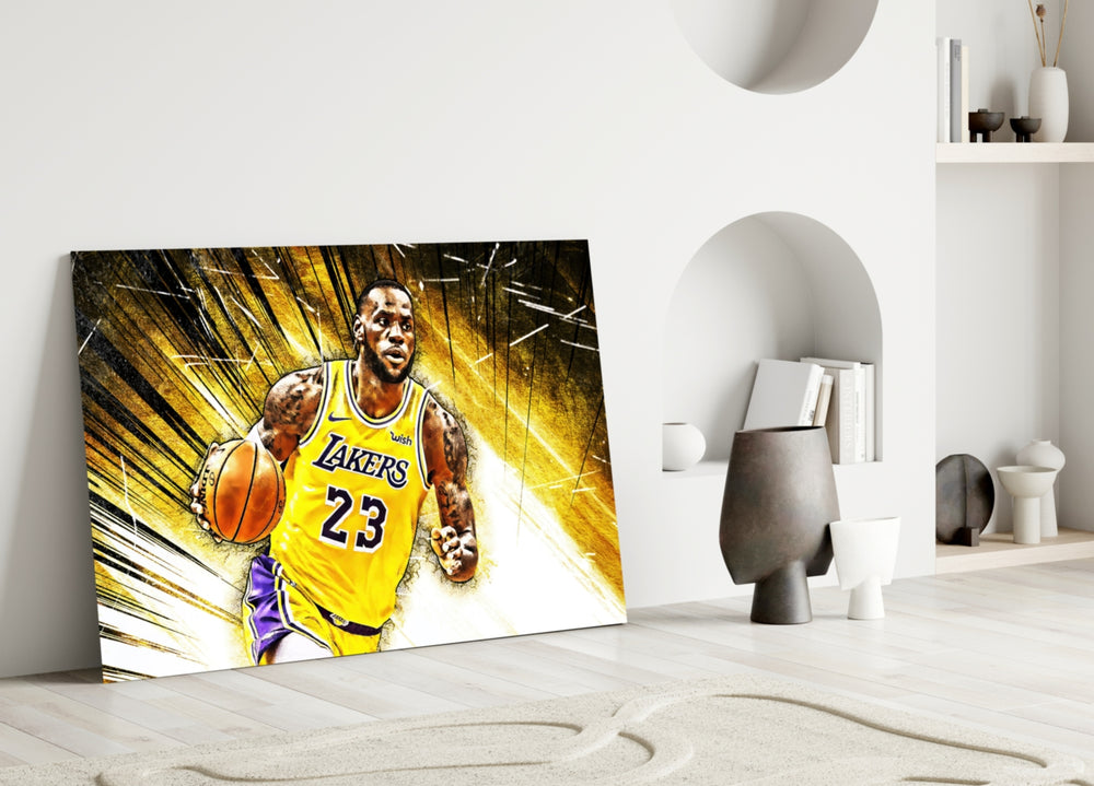 LeBron Comic Drive artwork styled in a teen's bedroom interior