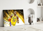 LeBron Comic Drive artwork styled in a teen's bedroom interior