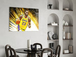 NBA yatay panel against a moody dark-painted accent wall