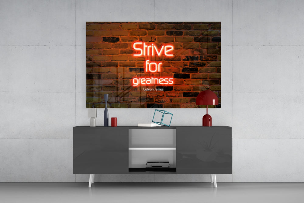 Words of Lebron James Glass Wall Art.