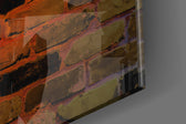 LeBron Strive for Greatness glass wall art catching light to reveal its painted glow