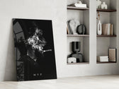 NBA panel against a moody dark-painted accent wall
