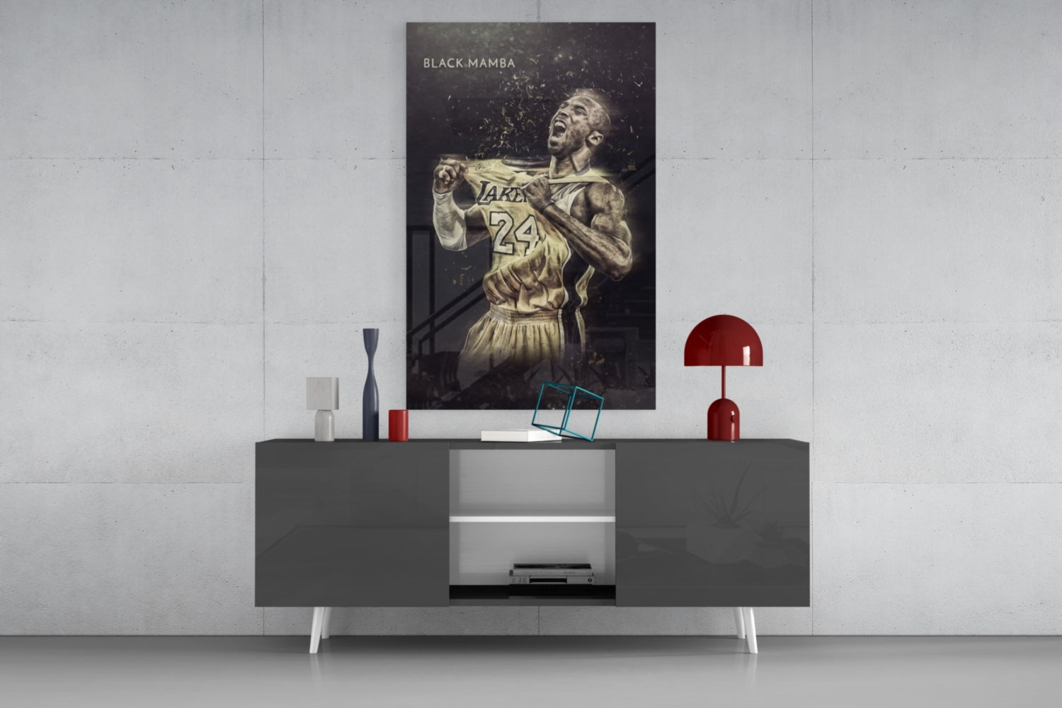 Kobe Bryant Glass Wall Art.