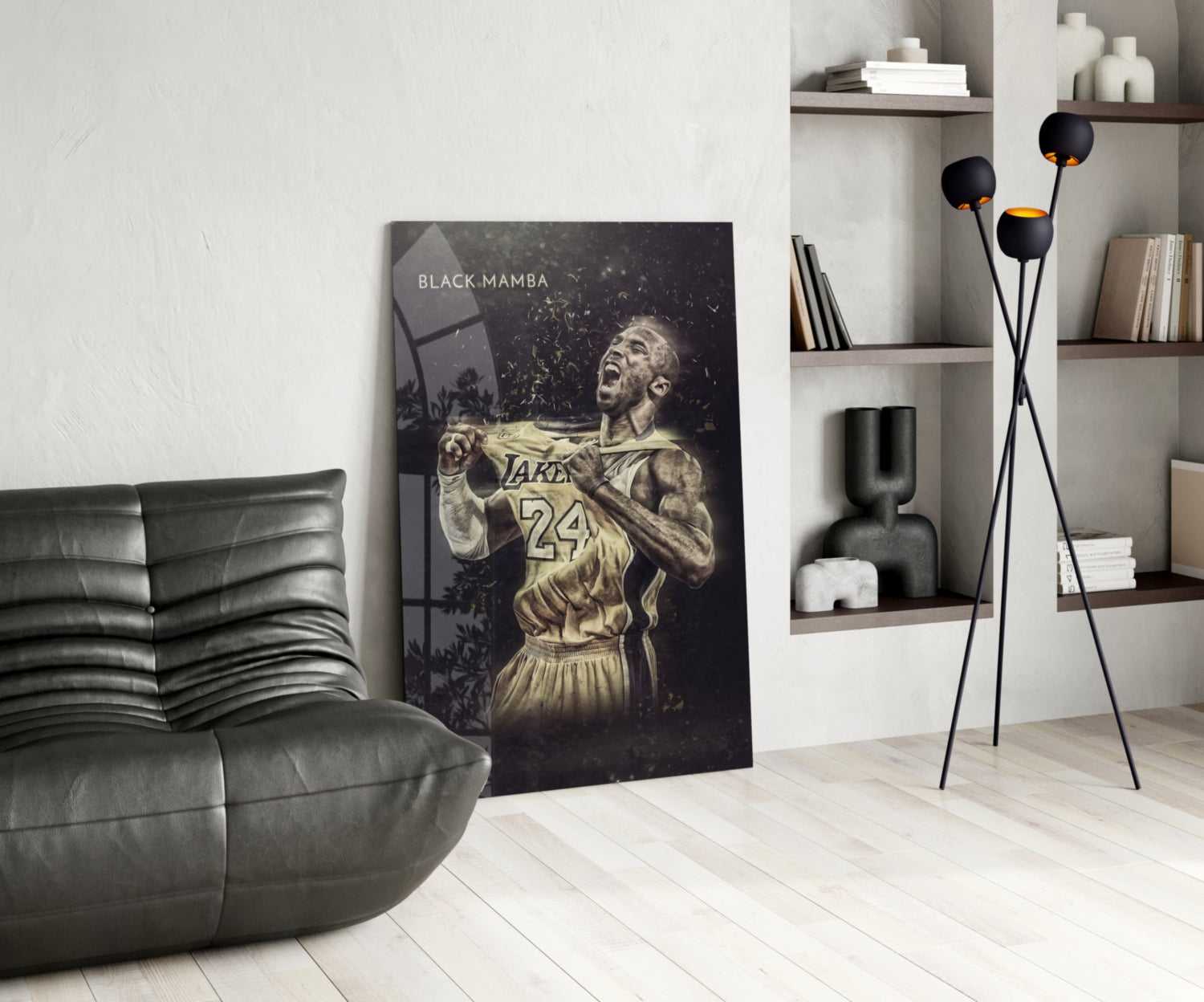 Kobe Bryant Glass Wall Art.