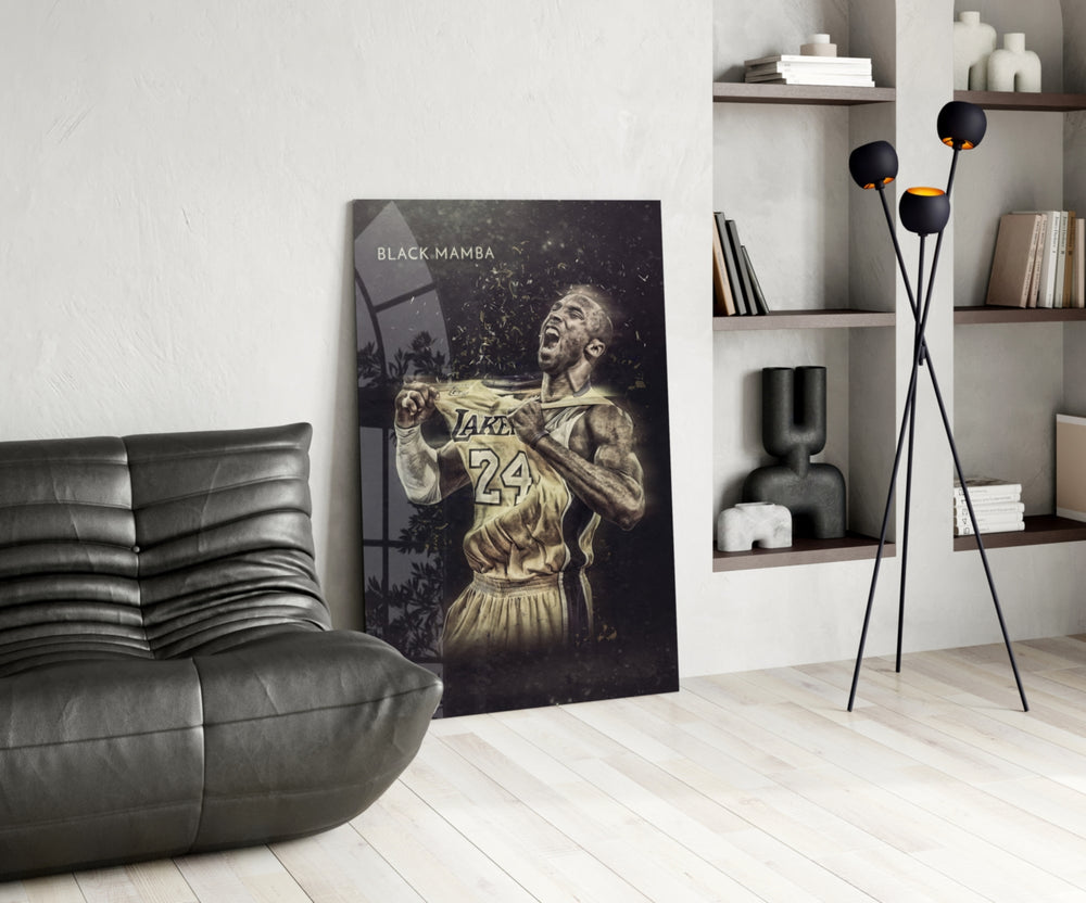 NBA panel against a moody dark-painted accent wall