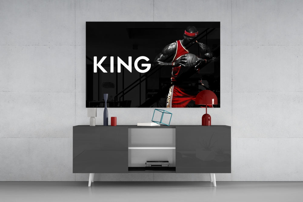 Lebron James Glass Wall Art.