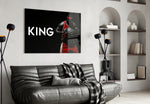 NBA glass print bringing typography edge to a home gym