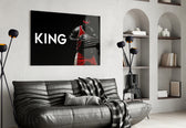 NBA glass print bringing typography edge to a home gym